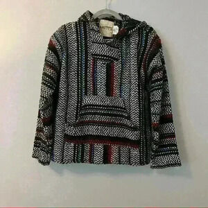 KNOTT'S Baja Hooded Pullover Pancho Size S Small